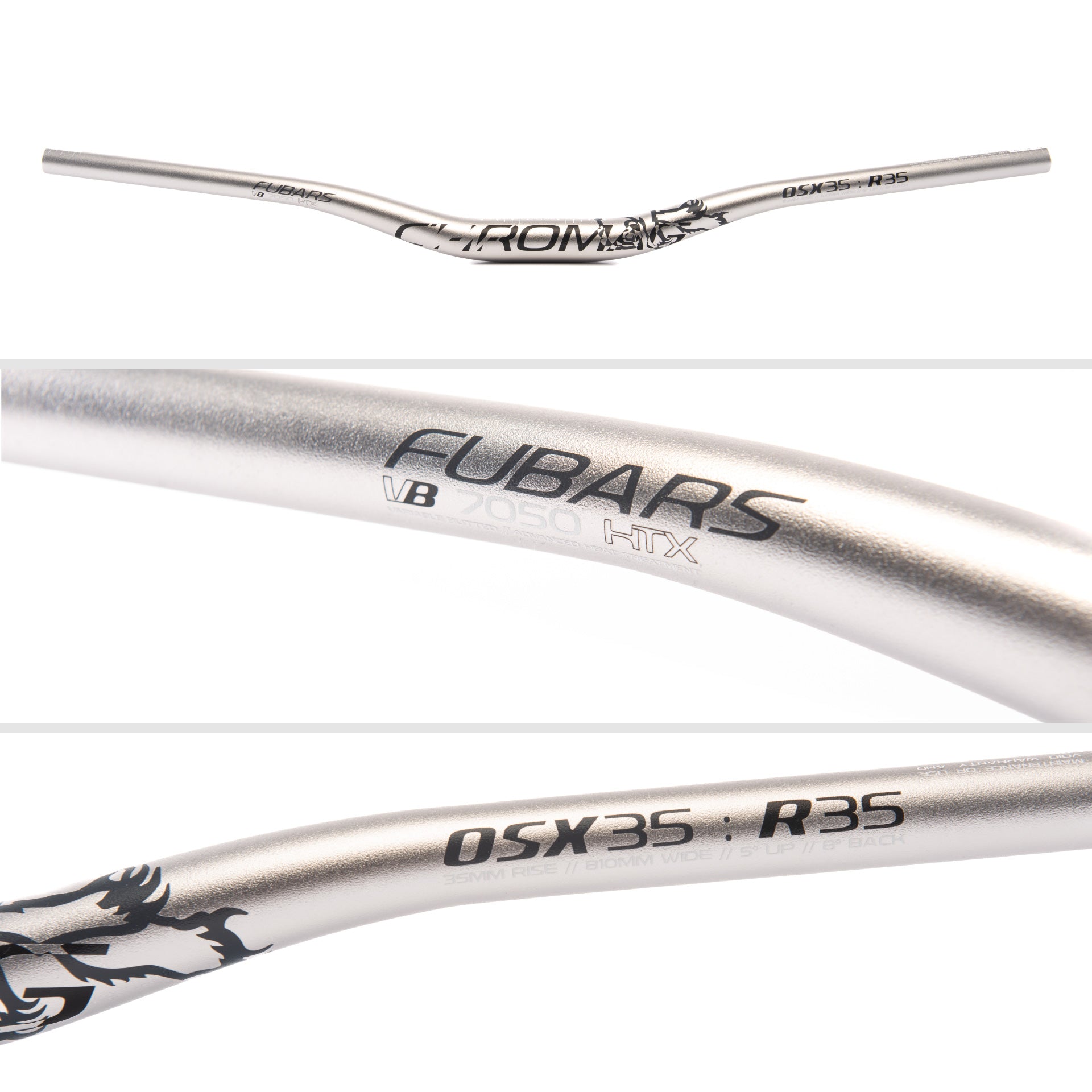 OSX 35: Alloy MTB Handlebar with 35mm Clamp | Chromag