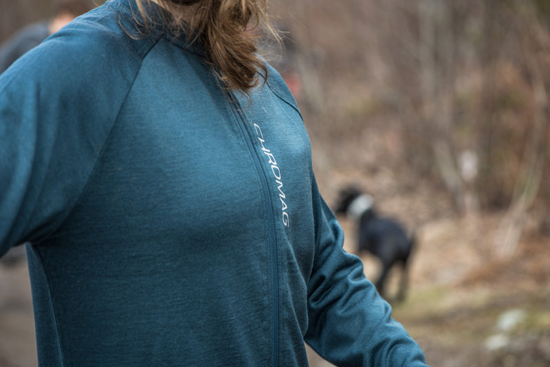 Trait womens Merino Long Sleeve Full Zip MTB Riding Top Jersey Thermal