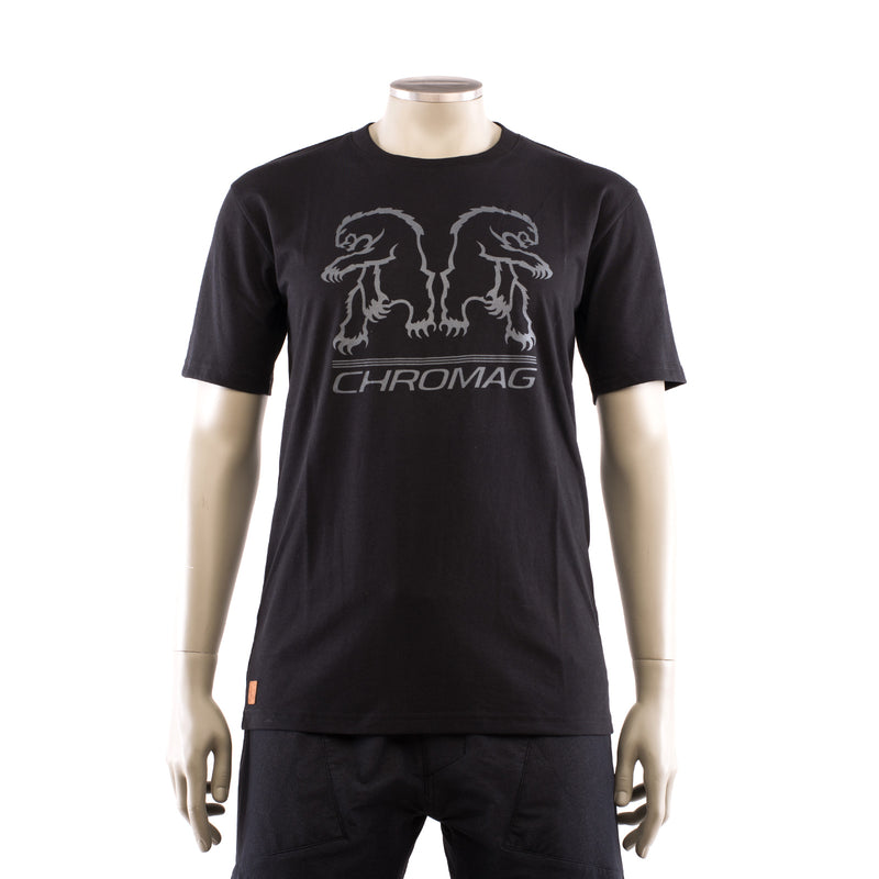 Reflect Tee Chromag Classic Double Bear Logo Tee Shirt MTB Bikes